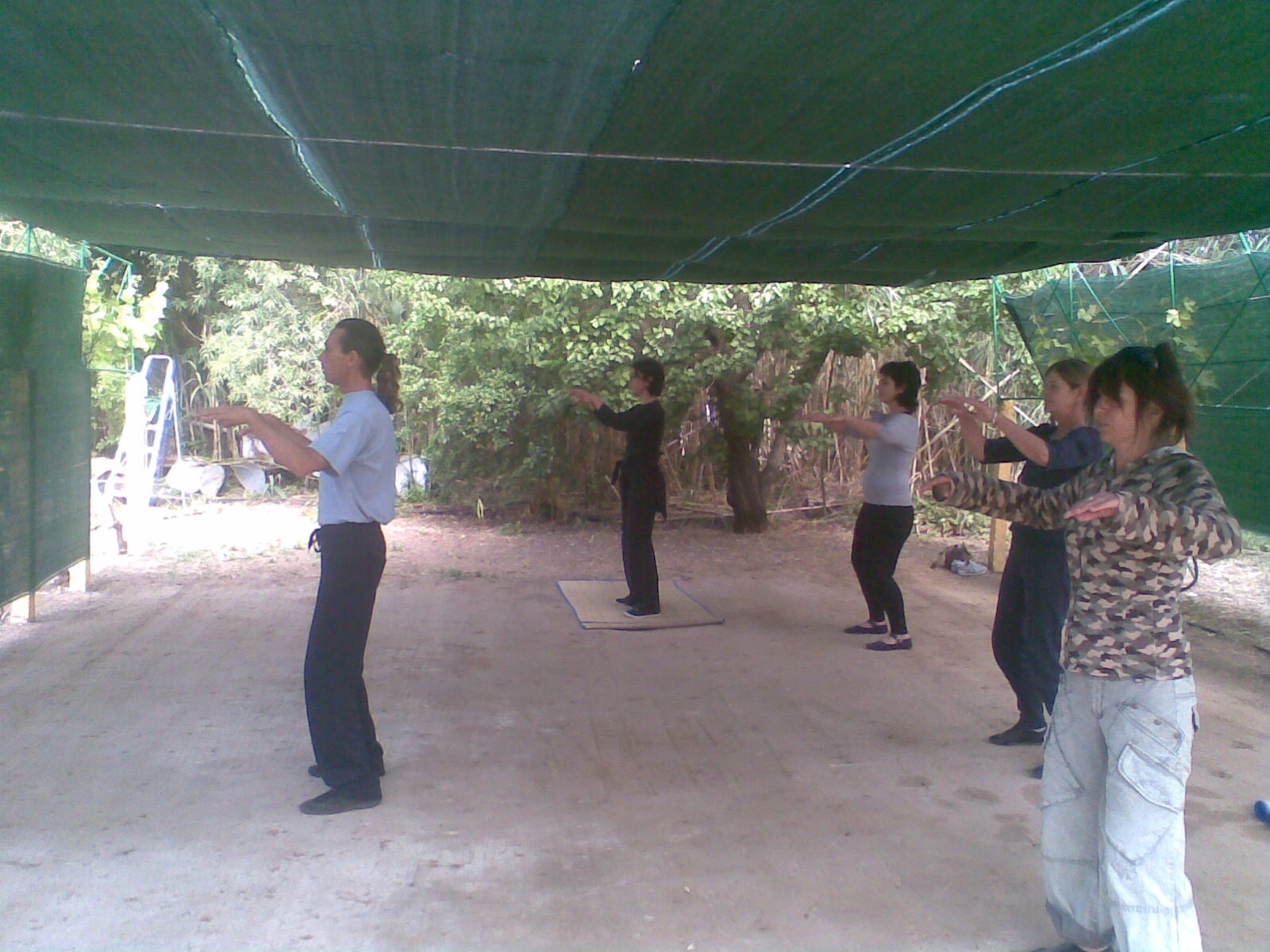 Teaching Tai-Chi yogi’s in Naxos (Galini)